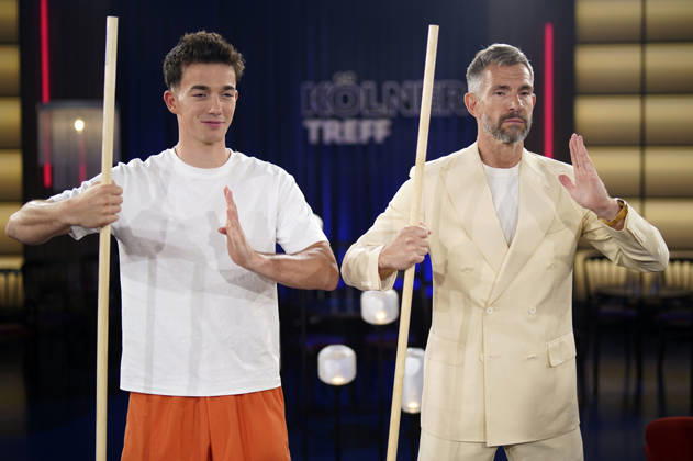 Sascha Wenk Shaolin Kid und Micky Beisenherz bei der Aufzeichnung der WDR-Talkshow Kölner Treff im WDR Studio BS 3. Köln, 10.07.2026