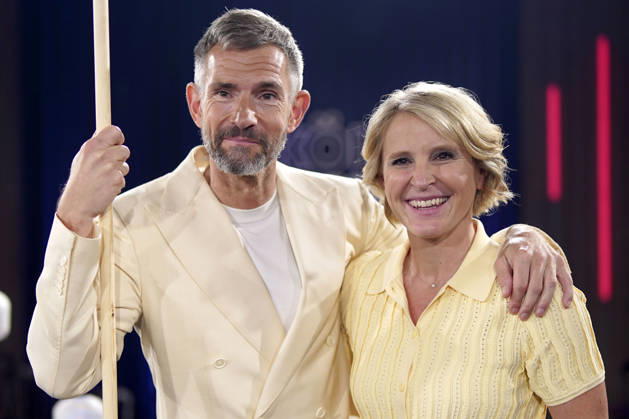 Micky Beisenherz und Susan Link bei der Aufzeichnung der WDR-Talkshow Kölner Treff im WDR Studio BS 3. Köln, 10.07.2026