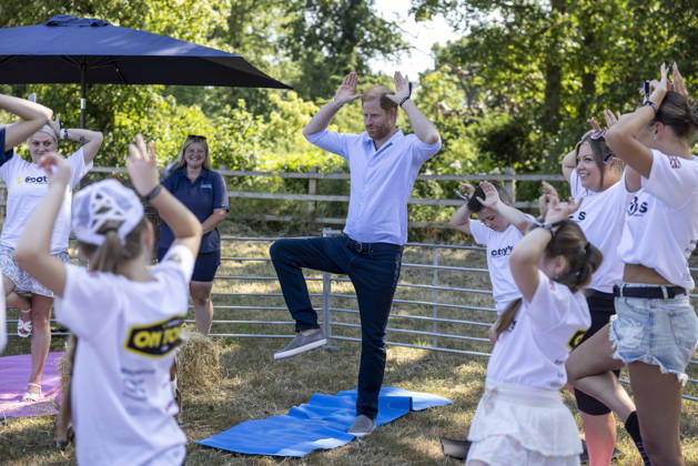 Prince Harry at Scotty s Summer Festival Prince Harry taking part in Goat Yoga Prince Harry taking part in Scotty s Summer Festival at Maxstoke Castle, Birmingham . Scotty s is a military bereavement charity that provides relief from the effects of grief for bereaved military children and young people who have experienced the death of a parent who served in the British Forces. 11 July 2026, Credit:Heathcliff O Malley for the Telegraph PA ROTA - B68 Avalon  Copyright: xHeathcliffxO MalleyxforxthexTelegraphx xPAxROTAx-xB68x xAvalonx 1115961862