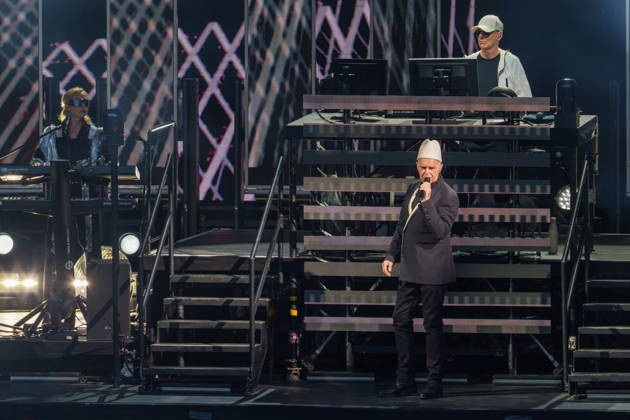 11.07.2026, Pet Shop Boys, im Konzert live in der Waldbühne Berlin, DREAMWORLD The Greatest Hits Tour, Sänger Neil Tennant, Keyboard Chris Lowe, Berlin Germany