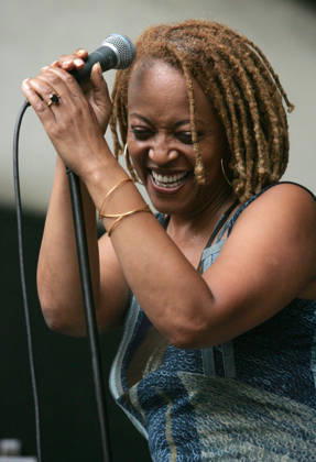 Charlie Parker Jazz Festival-2007 Aug 25, 2007 - New York, NY, USA - Singer CASSANDRA WILSON performs at the 2007 Charlie Parker Jazz Festival held at Marcus Garvey Park in Harlem. Copyright: xNancyxKaszermanx