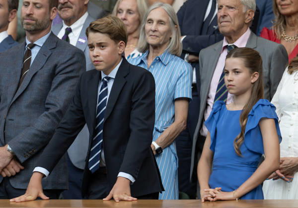 The Prince and Princess of Wales, Prince George and Princess Charlotte attend the Wimbledon Mens™ Singles Final The Prince and Princess of Wales, Prince George and Princess Charlotte attend the Wimbledon Mens™ Singles Final at the All England Lawn Tennis and Croquet Club, Wimbledon, London, UK, on the 12th July 2026. Wimbledon The All England Lawn Tennis and Croquet Club London United Kingdom  WHA-0831