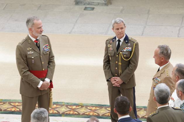 Entertainment Bilder des Tages 13-07-2026 King Felipe during an audience with Grupo de Generales de Division, Grupo de Coroneles y Capitanes de Navio in Madrid. Â  Copyright: xPPEx