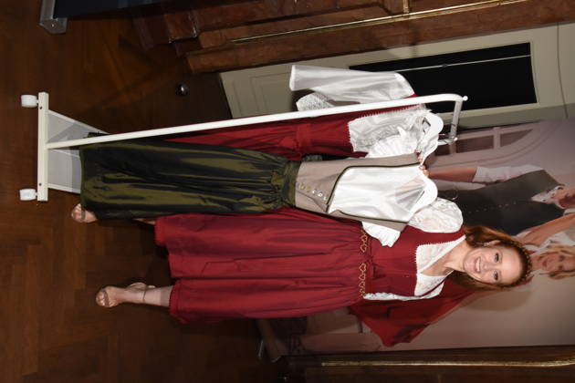 Barbara Meier Model Muenchen 14.07.2026 Silbersaal des Deutschen Theater Vorstellung der diesjaehrigen Wiesn-Barbara Meier praesentiert ihre nachhaltige Dirndl Kollektion - Angermaier X Greenline by Barbara Meier. Foto Muenchen