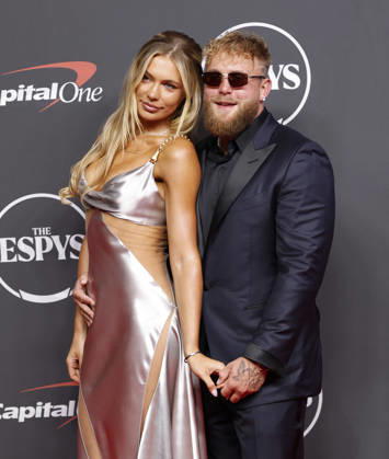 Jutta Leerdam and Jake Paul arrives on the red carpet at the 2026 ESPY Awards at David H. Koch Theater at Lincoln Center on Wednesday, July 15, 2026 in New York City.  NYP20260715151 JOHNxANGELILLO