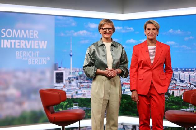 News Themen der Woche KW29 Berlin, Deutschland, 19.07.2026: ARD-Hauptstadtstudio: Sommerinterview: Grünen-Chefin Franziska Brantner im Interview mit Anna Engelke Copyright: xdtsxNachrichtenagenturx dts_128022