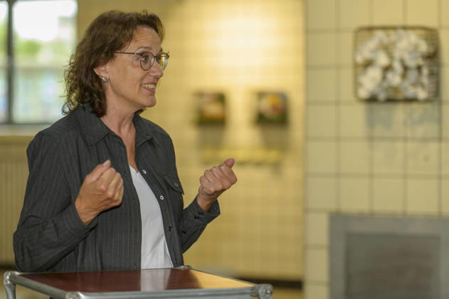 22.07.2026,Pressetermin, Übergabe des Fördermittelbescheids für das Projekt AWO Wir-Garten im Zukunftsgarten der IGA 2027 Ursula Mehrfeld ist Vorsitzende der Geschäftsführung der Stiftung Industriedenkmalpflege und Geschichtskultur, hier bei ihrem Grußwort Dortmund Kokerei Hansa, Emscherallee 11, NRW Deutschland