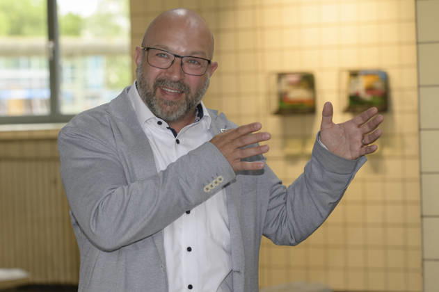 22.07.2026,Pressetermin, Übergabe des Fördermittelbescheids für das Projekt AWO Wir-Garten im Zukunftsgarten der IGA 2027 Tim Hammerbacher, Geschäftsführer des AWO Unterbezirks Dortmund bei seinem Grußwort Dortmund Kokerei Hansa, Emscherallee 11, NRW Deutschland
