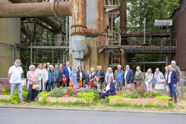 22.07.2026,Pressetermin, Übergabe des Fördermittelbescheids für das Projekt AWO Wir-Garten im Zukunftsgarten der IGA 2027 Teilnehmende und Verantwortliche bei der Übergabe des Fördermittelbescheids. Dortmund Kokerei Hansa, Emscherallee 11, NRW Deutschland