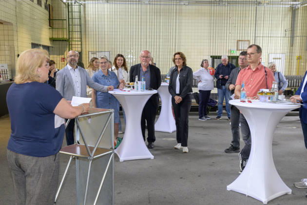 22.07.2026,Pressetermin, Übergabe des Fördermittelbescheids für das Projekt AWO Wir-Garten im Zukunftsgarten der IGA 2027 Teilnehmende bei der Begrüßungsrede Dortmund Kokerei Hansa, Emscherallee 11, NRW Deutschland