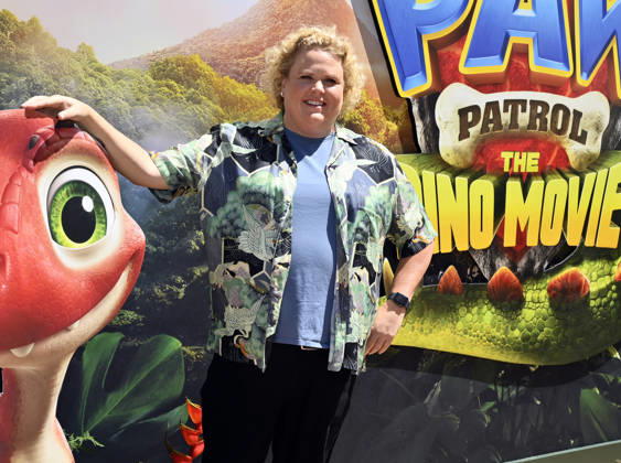 Cast member Fortune Feimster attends the global premiere of the computer animated animal adventure Paw Patrol: The Dino Movie at the Paramount Picture Studio lot in Los Angeles on Sunday, August 2, 2026. Storyline: The Paw Patrol lands on a mysterious dinosaur island after a storm, where they meet Rex, a stranded pup. When Humdinger s reckless mining triggers a volcano, the team faces their biggest rescue mission yet to save the island. LAP2026080219 JIMxRUYMEN