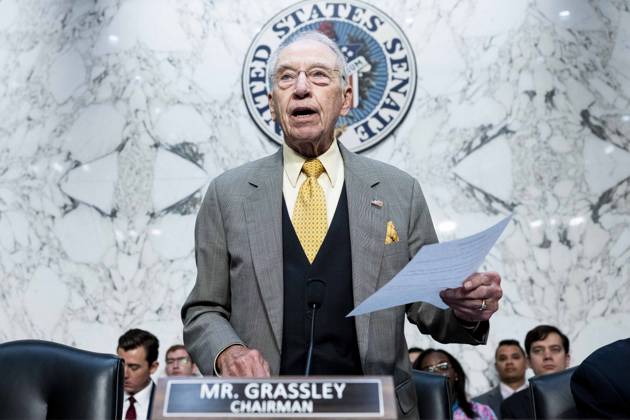 August 5, 2026, Washington, District Of Columbia, USA: U.S. Senator CHUCK GRASSLEY (R-IA) speaking at a hearing of the Senate Judiciary Committee at the U.S. Capitol in Washington, DC. Washington USA - ZUMAb161 20260805_aap_b161_027 Copyright: xMichaelxBrochsteinx