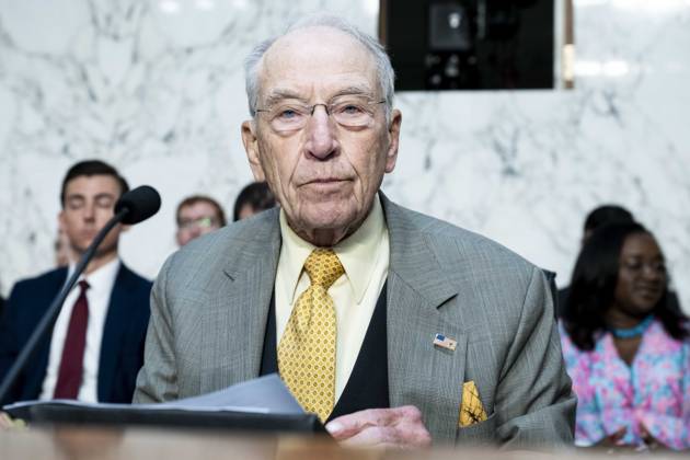 August 5, 2026, Washington, District Of Columbia, USA: U.S. Senator CHUCK GRASSLEY (R-IA) at a hearing of the Senate Judiciary Committee at the U.S. Capitol in Washington, DC. Washington USA - ZUMAb161 20260805_aap_b161_028 Copyright: xMichaelxBrochsteinx