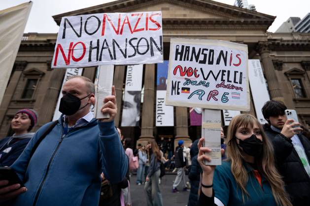 August 13, 2026, Melbourne, Victoria, Australia: MELBOURNE, VICTORIA, AUSTRALIA Ã¢â‚¬ AUGUST 13, 2026: High school and university students leave classes to take part in a protest in Melbourne opposing Australian senator Pauline Hanson and her political views. Demonstrators march through the city carrying banners and chanting slogans during the student-led rally. Melbourne Australia - ZUMAq101 20260813_zna_q101_052 Copyright: xGwendolynxDillonx