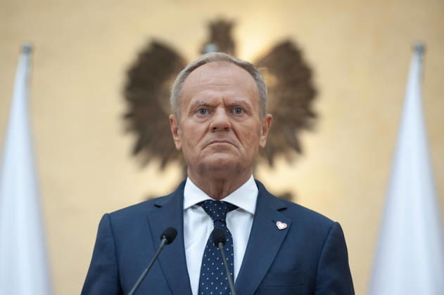 News Bilder des Tages 19.08.2026 WARSZAWA KONFERENCJA W KPRM August 19, 2026, Warsaw Conference at the Chancellery of the Prime Minister Press conference by Polish Prime Minister Donald Tusk and Finance Minister Andrzej Domanski N Z PREMIER DONALD TUSK FOT GRZEGORZ KRZYZEWSKI FOTONEWS NEWSPIX.PL --- Newspix.pl  20260819FNGK009
