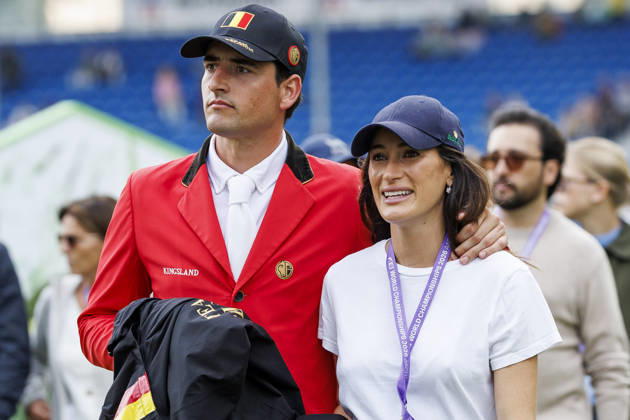 AACHEN - FEI World Championships 2026, AACHEN - FEI World Championships 2026 PHILIPPAERTS Nicola (BEL), SPRINGSTEEN Jessica (USA) Impression Cours-Walk Parcousbesichtigung FEI Jumping World Championship Second Competition Team Final & Second Individual Qualifier Mercedes-Benz Prize Aachen, Reitstadion Soers 21. August 2026 -