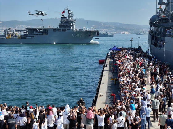 TEKNOFEST Blue Homeland KOCAELI, TURKIYE - AUGUST 23: TEKNOFEST Blue Homeland continues at the Golcuk Naval Shipyard Command in Kocaeli, Turkiye, on August 23, 2026. Organized under the main leadership of the Turkish National Defense Ministry and the Turkish Technology Team Foundation (T3 Foundation), with Anadolu as the Global Communication Partner, the event showcases Turkiye s maritime power, defense capabilities, and indigenous technologies. Gathering technology and defense industry enthusiasts around a maritime focus, the festival will welcome visitors through August 23. Ali Atmaca Anadolu Kocaeli Turkey. Editorial use only. Please get in touch for any other usage.  Copyright: x2026xAnadoluxAlixAtmacax