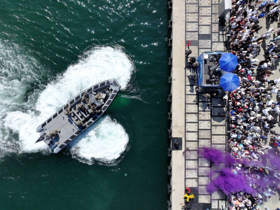 TEKNOFEST Blue Homeland KOCAELI, TURKIYE - AUGUST 23: TEKNOFEST Blue Homeland continues at the Golcuk Naval Shipyard Command in Kocaeli, Turkiye, on August 23, 2026. Organized under the main leadership of the Turkish National Defense Ministry and the Turkish Technology Team Foundation (T3 Foundation), with Anadolu as the Global Communication Partner, the event showcases Turkiye s maritime power, defense capabilities, and indigenous technologies. Gathering technology and defense industry enthusiasts around a maritime focus, the festival will welcome visitors through August 23. Ali Atmaca Anadolu Kocaeli Turkey. Editorial use only. Please get in touch for any other usage.  Copyright: x2026xAnadoluxAlixAtmacax