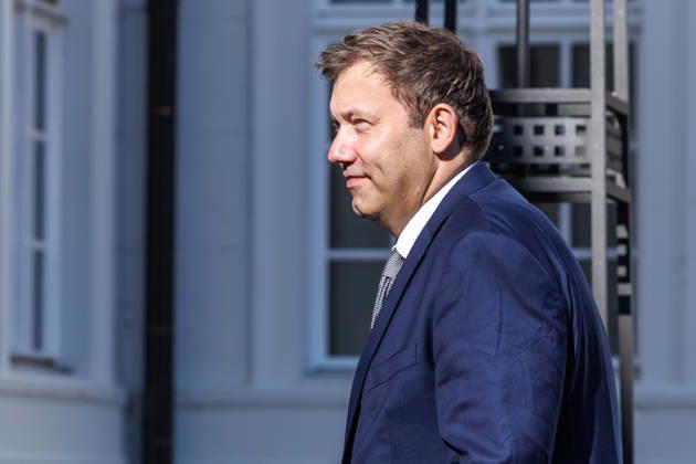 Kabinettsklausur Lars Klingbeil (SPD), Bundesfinanzminister bei einer Kabinettsklausur am 25.08.26 in der Schloss Neuhardenberg in Brandenburg. Brandenburg Deutschland Schloss Neuhardenberg