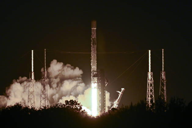 A SpaceX Falcon 9 rocket launches an additional 29 Starlink satellites on mission 10-49 at 5:33 AM from Launch Complex 40 at the Cape Canaveral Space Force Station, Florida on Tuesday August 25, 2026.  CCP20260825005 JOExMARINO