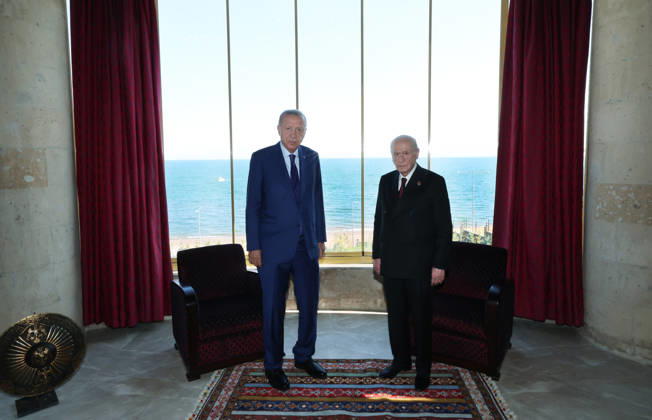 Turkish President Recep Tayyip Erdogan BITLIS, TURKIYE - AUGUST 25: (----EDITORIAL USE ONLY - MANDATORY CREDIT - TURKISH PRESIDENCY MURAT CETINMUHURDAR HANDOUT - NO MARKETING NO ADVERTISING CAMPAIGNS - DISTRIBUTED AS A SERVICE TO CLIENTS----) Turkish President Recep Tayyip Erdogan (L) and Nationalist Movement Party (MHP) Chairman Devlet Bahceli (R) visit Devlet Bey Mansion on the Emir Bayindir Campus in Bitlis, Turkiye on August 25, 2026. TUR Presidency Murat Cetinmuhurdar Anadolu Bitlis Turkey. Editorial use only. Please get in touch for any other usage.  Copyright: x2026xAnadoluxTURxPresidency MuratxCetinmuhurdarx