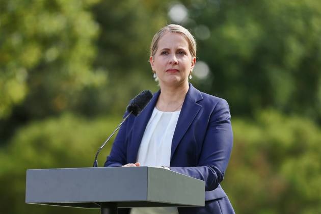 Neuhardenberg, Brandenburg, Deutschland, 25.08.2026: Schloss Neuhardenberg: Kabinettsklausur: Bundesministerin für Wohnen, Stadtentwicklung und Bauwesen Verena Hubertz (SPD) Copyright: xdtsxNachrichtenagenturx dts_130941