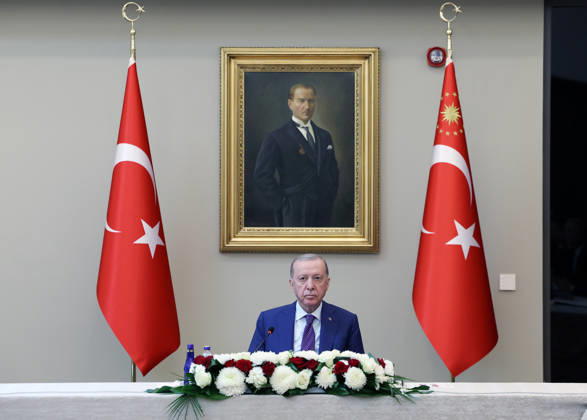 Turkish President Recep Tayyip Erdogan BITLIS, TURKIYE - AUGUST 25: (----EDITORIAL USE ONLY - MANDATORY CREDIT - TURKISH PRESIDENCY MUSTAFA KAMACI HANDOUT - NO MARKETING NO ADVERTISING CAMPAIGNS - DISTRIBUTED AS A SERVICE TO CLIENTS----) Turkish President Recep Tayyip Erdogan chairs the Cabinet Meeting at Ahlat Presidential Complex in Bitlis, Turkiye on August 25, 2026. TUR Presidency Mustafa Kamaci Anadolu Bitlis Turkey. Editorial use only. Please get in touch for any other usage.  Copyright: x2026xAnadoluxTURxPresidency MustafaxKamacix