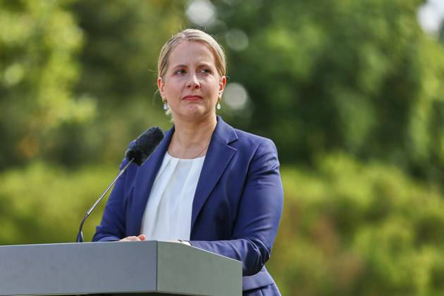 Neuhardenberg, Brandenburg, Deutschland, 25.08.2026: Schloss Neuhardenberg: Kabinettsklausur: Bundesministerin für Wohnen, Stadtentwicklung und Bauwesen Verena Hubertz (SPD) Copyright: xdtsxNachrichtenagenturx dts_131084