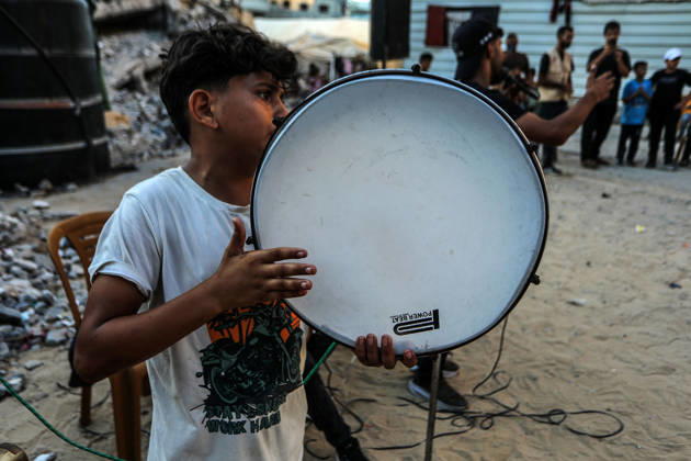 Mawlid al-Nabi in Khan Yunis KHAN YUNIS, GAZA, PALESTINE - AUGUST 25: Palestinians mark Mawlid al-Nabi, the anniversary of the birth of Prophet Muhammad, among the rubble of homes destroyed in Israeli attacks in Khan Yunis, Gaza, Palestine on August 25, 2026. Abed Rahim Khatib Anadolu Khan Yunis Gaza. Editorial use only. Please get in touch for any other usage.  Copyright: x2026xAnadoluxAbedxRahimxKhatibx