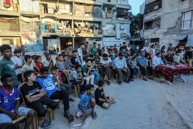 Mawlid al-Nabi in Khan Yunis KHAN YUNIS, GAZA, PALESTINE - AUGUST 25: Palestinians mark Mawlid al-Nabi, the anniversary of the birth of Prophet Muhammad, among the rubble of homes destroyed in Israeli attacks in Khan Yunis, Gaza, Palestine on August 25, 2026. Abed Rahim Khatib Anadolu Khan Yunis Gaza. Editorial use only. Please get in touch for any other usage.  Copyright: x2026xAnadoluxAbedxRahimxKhatibx