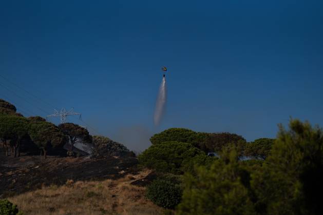 August 25, 2026, Barcelona, Spain: BARCELONA, SPAIN - AUGUST 25, 2026. Firefighters battle a devastating wildfire that has scorched dozens of hectares in Collserola Natural Park, prompting the precautionary evacuation of the Can Masdeu social center and several residential homes in the Torre BaroÂ³ neighborhood. Barcelona Spain - ZUMAq101 20260825_zna_q101_058 Copyright: xMarcxAsensioxClupesx