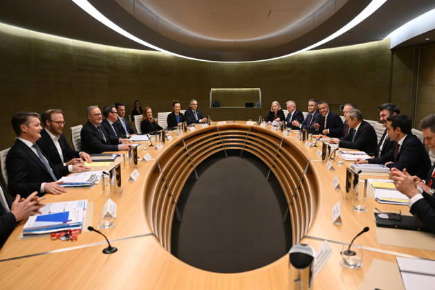 NATIONAL CABINET MEETING, Prime Minister Anthony Albanesem (centre left) holds a National Cabinet Meeting with State Premiers in Sydney, Wednesday, August 26, 2026. ( NO ARCHIVING SYDNEY NEW SOUTH WALES AUSTRALIA  Copyright: xDEANxLEWINSx 20260826121306559541