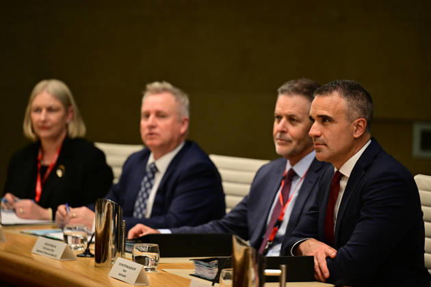 NATIONAL CABINET MEETING, Premier of South Australia, Peter Malinauskas (left) attends the National Cabinet Meeting with Prime Minister Anthony Albanese and his fellow State Premiers in Sydney, Wednesday, August 26, 2026. ( NO ARCHIVING SYDNEY NEW SOUTH WALES AUSTRALIA  Copyright: xDEANxLEWINSx 20260826160919770723