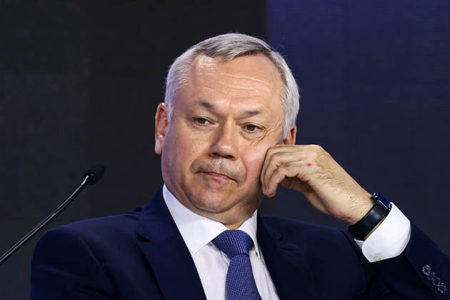 RUSSIA, NOVOSIBIRSK - AUGUST 26, 2026: Novosibirsk Region Governor Andrei Travnikov attends a plenary session titled The Role of Mega-Science Facilities in Implementing National Projects for Technological Leadership at the opening of Technoprom 2026, the 13th International Technological Development Forum, at the Novosibirsk Expocentre. Kirill Kukhmar TASS  96650786