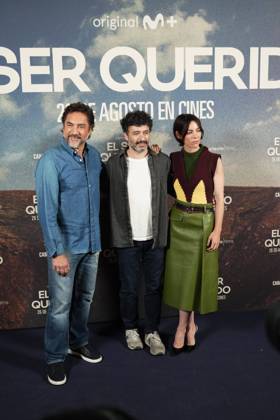 Javier Bardem , Rodrigo Sorogoyen and Victoria Luengo at photocall for film El Ser Querido in Madrid on Tuesday, 25 August 2026 Cordon Press 
