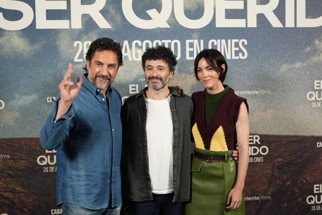 Javier Bardem , Rodrigo Sorogoyen and Victoria Luengo at photocall for film El Ser Querido in Madrid on Tuesday, 25 August 2026 Cordon Press 