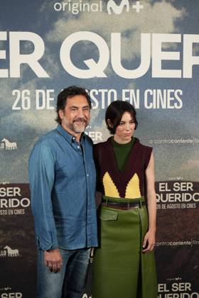 Javier Bardem and Victoria Luengo at photocall for film El Ser Querido in Madrid on Tuesday, 25 August 2026. Cordon Press 