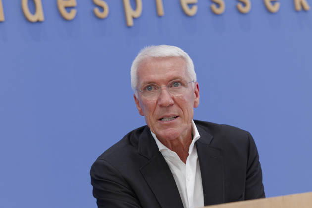 Wirtschaftsschutzstudie 2026 2026-08-26 Deutschland, Berlin Bundespressekonferenz: Dr. Ralf Wintergerst und der Präsident des Bundesamts für Verfassungsschutz (BfV) stellen die Wirtschaftsschutzstudie 2026 vor.