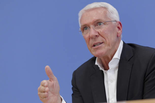 Wirtschaftsschutzstudie 2026 2026-08-26 Deutschland, Berlin Bundespressekonferenz: Dr. Ralf Wintergerst und der Präsident des Bundesamts für Verfassungsschutz (BfV) stellen die Wirtschaftsschutzstudie 2026 vor.