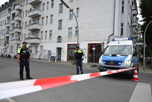WWII bomb discovered in Berlin BERLIN, GERMANY - AUGUST 26: Police officers are seen near the Neukoelln Ship Canal, where an unexploded World War II bomb was discovered during construction work in Berlin, Germany, on August 26, 2026. The bomb is due to be defused later in the day, and the exclusion zone may be extended, potentially affecting residential buildings, schools, daycare centres and a nursing home. Volodymyr Sindieiev Anadolu Berlin Germany. Editorial use only. Please get in touch for any other usage.  Copyright: x2026xAnadoluxVolodymyrxSindieievx