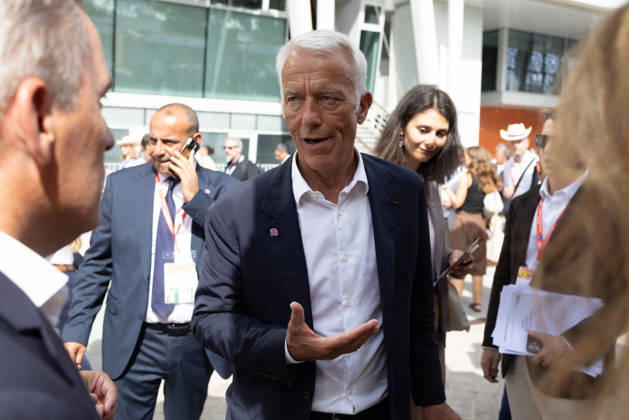 Opening of La REF 2026 meeting - Paris French union Movement of the Enterprises of France (MEDEF) President Patrick Martin delivers a speech during the La REF 2026 meeting of French entrepreneurs, organised by the MEDEF, France s main employers federation, at the Roland-Garros venue in Paris on August 26, 2026. Photo by Raphael Lafargue ABACAPRESS.COM Paris France  Copyright: xLafarguexRaphael ABACAx