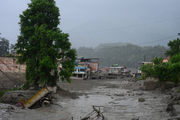 Death toll in Nepal-China border flash floods climbs to 97, dozens missing NUWAKOT, NEPAL - AUGUST 26: An aftermath view of flash flood and mudslides on the Nepal-China border on August 26, 2026 in Nuwakot, Nepal. The death toll from a devastating flash flood on the border climbed to 97 as at least 384 tourists and travelers, as well as soldiers and police, were reported missing. Safal Prakash Shrestha Anadolu Nuwakot Nepal. Editorial use only. Please get in touch for any other usage.  Copyright: x2026xAnadoluxSafalxPrakashxShresthax