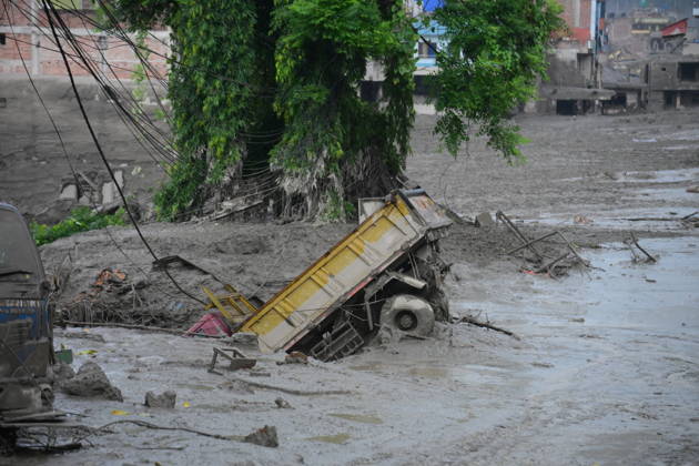 Death toll in Nepal-China border flash floods climbs to 97, dozens missing NUWAKOT, NEPAL - AUGUST 26: An aftermath view of flash flood and mudslides on the Nepal-China border on August 26, 2026 in Nuwakot, Nepal. The death toll from a devastating flash flood on the border climbed to 97 as at least 384 tourists and travelers, as well as soldiers and police, were reported missing. Safal Prakash Shrestha Anadolu Nuwakot Nepal. Editorial use only. Please get in touch for any other usage.  Copyright: x2026xAnadoluxSafalxPrakashxShresthax