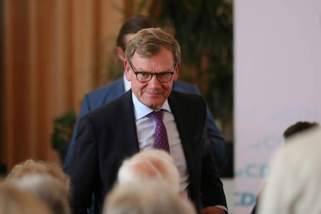 26.08.2026 Politik CDU Bürgerdialog mit Dr. Johann Wadephul, Sepp Müller und Dr. Anja Schneider Kornhaus Dessau Dr. Johann Wadephul (CDU, MdB, Bundesminister des Auswärtigen) nach dem Bürgerdialog. Dessau-Roßlau Sachsen-Anhalt Deutschland