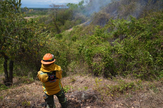 Wildfire in Colombia s Coello COELLO, COLOMBIA - AUGUST 26: Volunteers and firefighters work to contain a wildfire in Coello, Tolima department, Colombia, on August 26, 2026. Several municipalities across Tolima are facing wildfires fueled by dry conditions, high temperatures and strong winds, with emergency crews working to contain the flames and protect rural communities. Juancho Torres Anadolu Coello Colombia. Editorial use only. Please get in touch for any other usage.  Copyright: x2026xAnadoluxJuanchoxTorresx