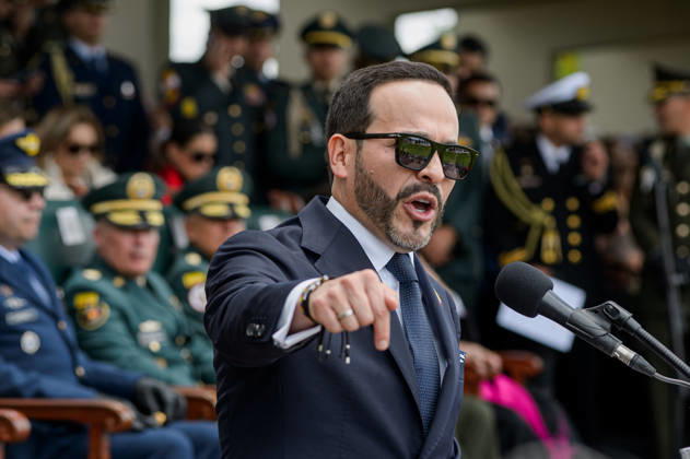 August 26, 2026, Bogota, Bogota D.C, Colombia: Colombian president Abelardo De La Espriella takes part during an event announcing the new military chiefs for his government at the Jose Maria Cordova Military Cadets Academy in Bogota, Colombia August 26, 2026. Bogota Colombia - ZUMAvp1_ 20260826_zia_vp1_005 Copyright: xSebastianxBarrosx