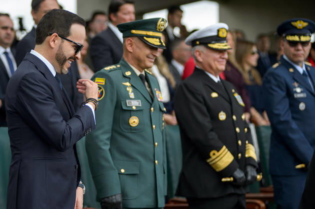 August 26, 2026, Bogota, Bogota D.C, Colombia: Colombian president Abelardo De La Espriella takes part during an event announcing the new military chiefs for his government at the Jose Maria Cordova Military Cadets Academy in Bogota, Colombia August 26, 2026. Bogota Colombia - ZUMAvp1_ 20260826_zia_vp1_012 Copyright: xSebastianxBarrosx