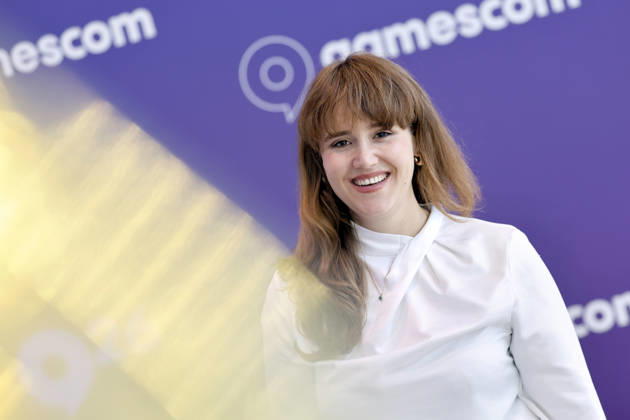 Politikerin Ricarda Lang (Grüne) vor dem Gamescom-Logo auf der weltgrößten Computerspielmesse Gamescom 2026 in der KoelnMesse. (Themenbild, Symbolbild) Köln, 26.08.2026 NRW Deutschland Copyright: xChristophxHardtx