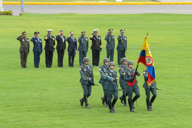 Colombian President Abelardo De La Espriella Apoints New Military Leadership Generals Colombian president Abelardo De La Espriella takes part during an event announcing the new military chiefs for his government at the Jose Maria Cordova Military Cadets Academy in Bogota, Colombia August 26, 2026. Bogota Bogota D.C Colombia Copyright: xSebastianxBarrosx