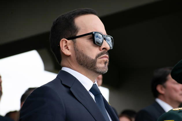 August 26, 2026, Bogota, Bogota D.C, Colombia: Colombian president Abelardo De La Espriella takes part during an event announcing the new military chiefs for his government at the Jose Maria Cordova Military Cadets Academy in Bogota, Colombia August 26, 2026. Bogota Colombia - ZUMAvp1_ 20260826_zia_vp1_035 Copyright: xLuisaxBorjaxLunax